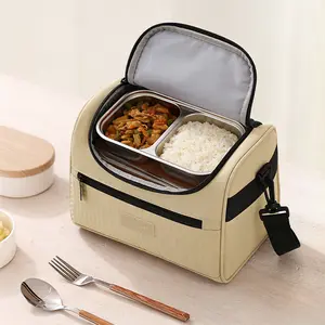 Lunch Bag for Women Men，Insulated Reusable Lunch Box Bag, Lunch Organizer, Waterproof Portable Refrigerated Handbag, Used for Work and Picnics