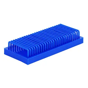 1 Piece Blue Rectangle Glass Slide Drying Staining Rack Drain Stand Lab Microscope Sample Slide Holder Storage Shelf