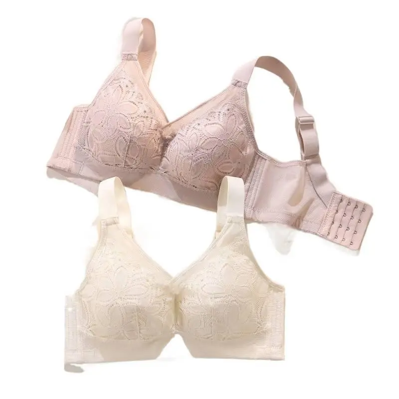 Women's Plus Size Large Bust Minimizing Full Cup Wireless Bra - Ultra-Thin Lightweight Breathable Fabric, Compression, Anti-Sagging, Side Breast Support, Adjustable Straps, Seamless Minimalist Fit Everyday Basic Bra