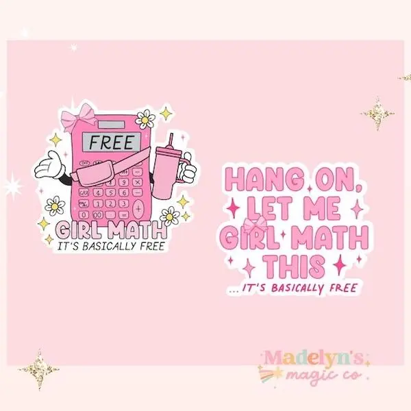 Girl Math Sticker set of 2