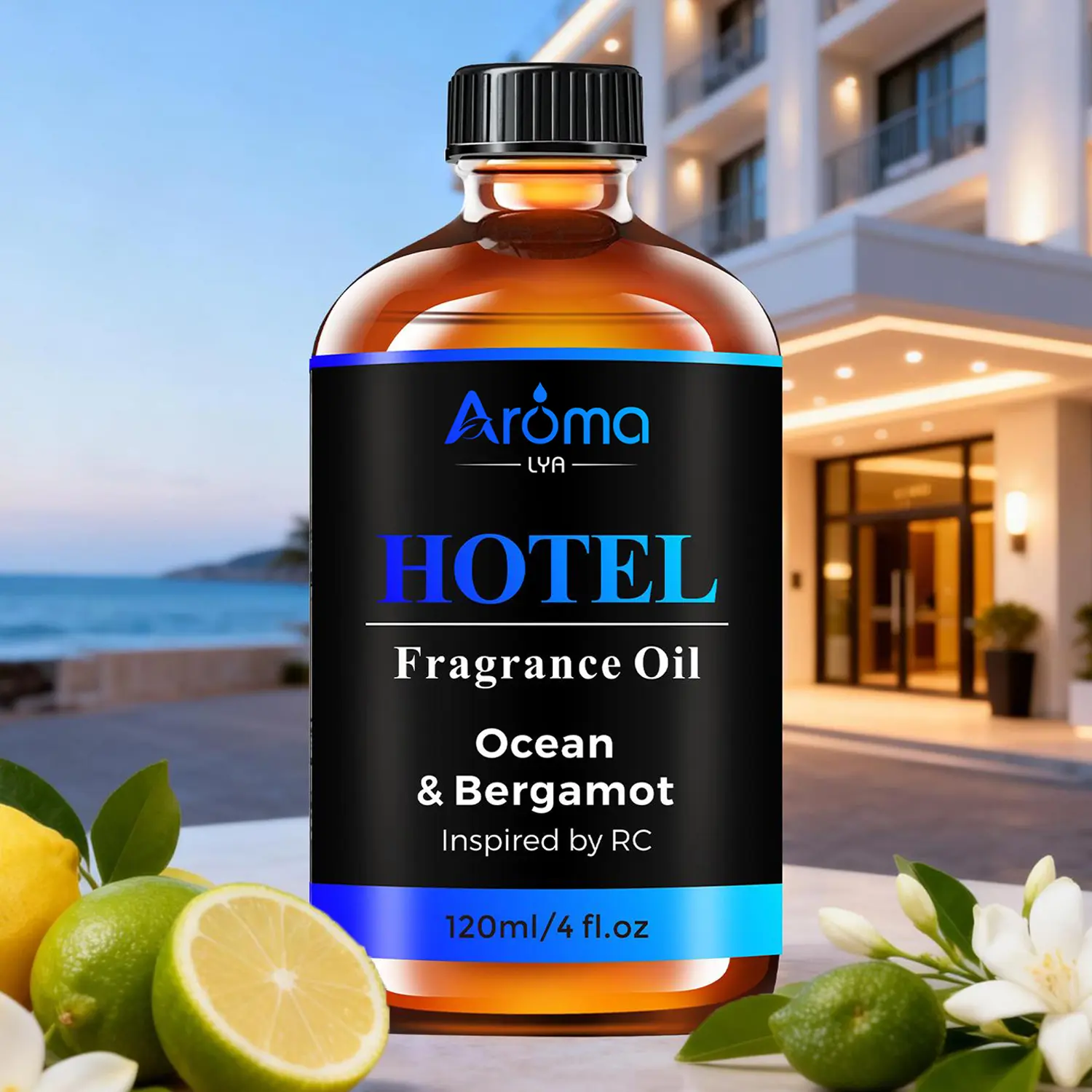 Hotel Diffuser Oil Inspired by The R-Carlton Hotel 4oz -Aromatherapy Essential Oil- Ocean & Bergamot for Diffusers Humidifiers Fragrance Scented