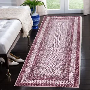 Garvee and Garvee washable, non-slip, stain-resistant braided rugs and runners in various sizes and colors, featuring modern geometric and boho designs for kitchens, hallways, living rooms, bedrooms, and dining areas