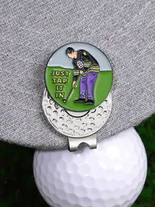 JUST TAP IT IN Golf Ball Mark Magnetic Adsorption Alloy Removable Marker Golf Accessories Creative Funny Fashionable Holiday Decoration Gifts