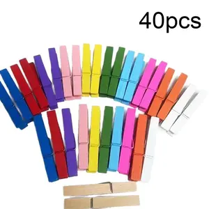 40 Piece Mini Wall Hooks, Multi-Functional Clips, Sealed Clips Design, Photo Clips, Craft Office Home Poster Flag Clothes Hanger, Strong Spring Pins, Photo Displays, Home Use