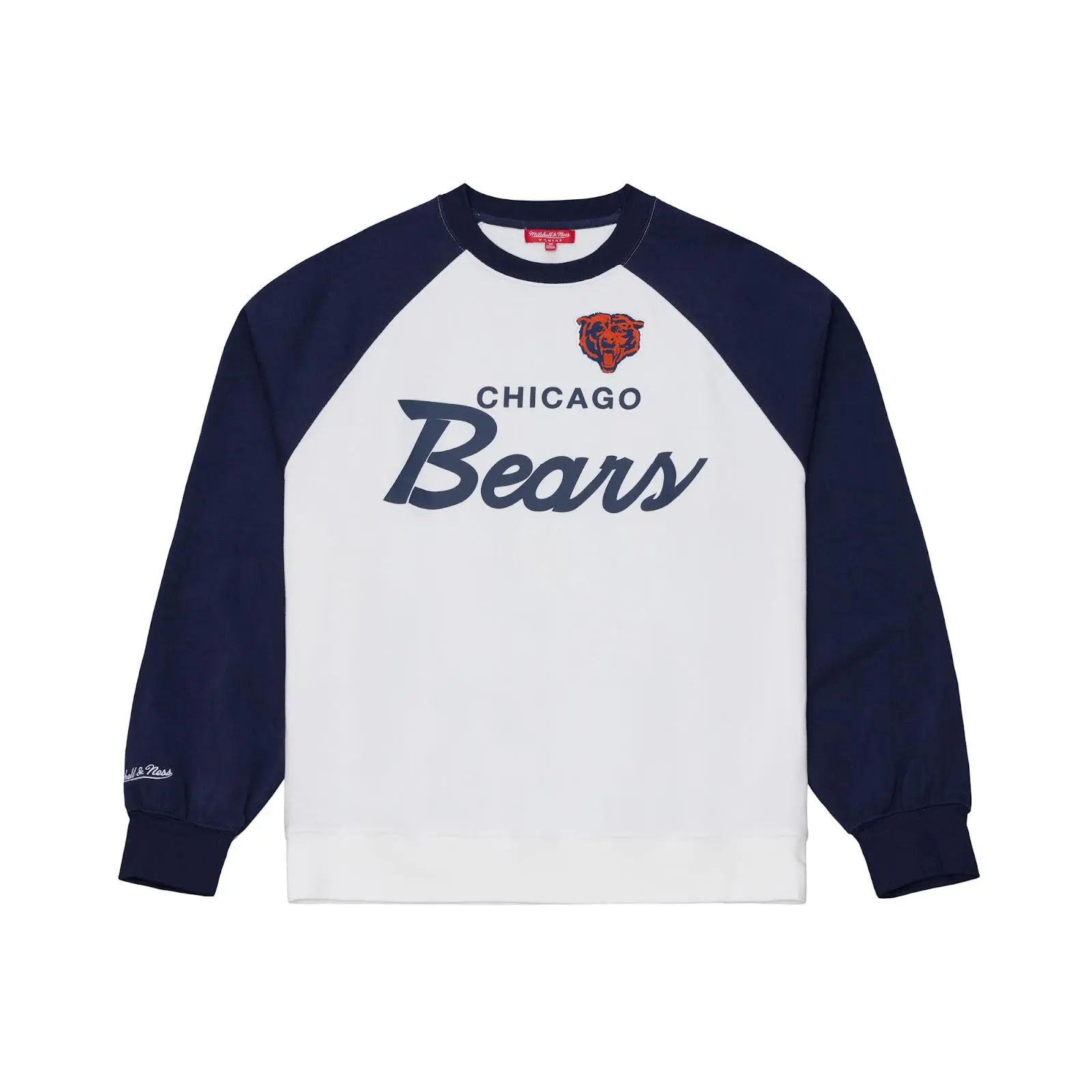 Mitchell & Ness Women's Chicago Bears Casual Comfortable Lightweight Raglan-Sleeves Sweatshirt