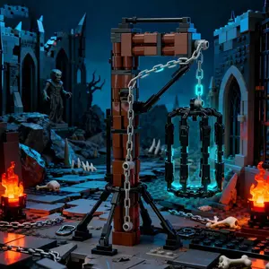 Ancient European Guillotine Building Blocks Model, Moc Hobbyist Assembly Toy, Executioner's Block Set, Birthday Gift, Christmas Present