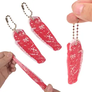4 Realistic Meat Keychains, Car Interior Accessories, Prank Prop, Gift Idea, Non-Eatable, Key Ring Decorations, Keychain Surprise Collectibles