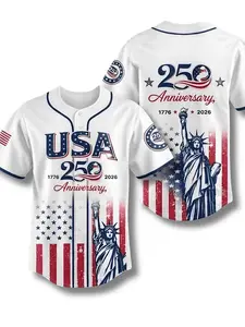 Printed Men's Baseball Jersey, Gift Idea, Printed Design