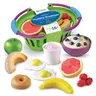 Learning Resources New Sprouts Healthy Breakfast, Pretend Play Food Toys for Toddlers, Fine Motor Skills & Lunch Basket Pretend Play Food, 18 Piece Set, Ages 18 mos+