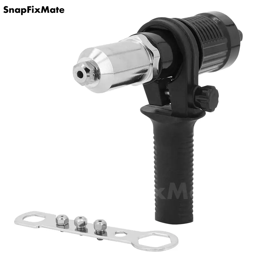 GJANSH Rivet Gun Adapter Kit with Handle Grip Riveter Drill Attachment Riveting Hand Tool Insert Nut for Cordless Electric Power Drill, TikTokShopBlackFriday