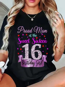 100% Cotton  Funny Sweet 16 Girl Teen Birthday 2005 Sixteenth Mom T-Shirt