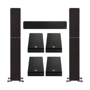 Definitive Technology Dymension 7 Channel Surround Sound System - Bundle with (2) DM60 Towers, (1) DM20 Center Channel, and (4) DM95 Rear Speakers Audio Smartphone