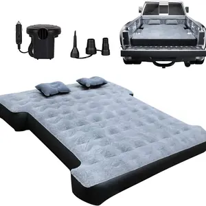 Inflatable Truck Bed Mattress, Standard Size Short Box Truck Camping Bed, Includes Pump, Pillow, Storage Bag & Repair Kit, Inflatable Airbed