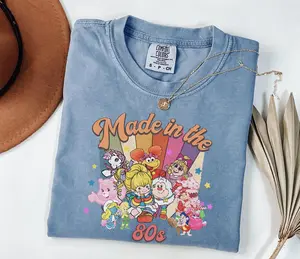 Cartoon Friends Nostalgia Shirt, Made in the 80s Shirt, 80s Y2K Tee, 80s Party Rainbow T-shirt, Vintage 1980 Tee, Birthday Gift For Her