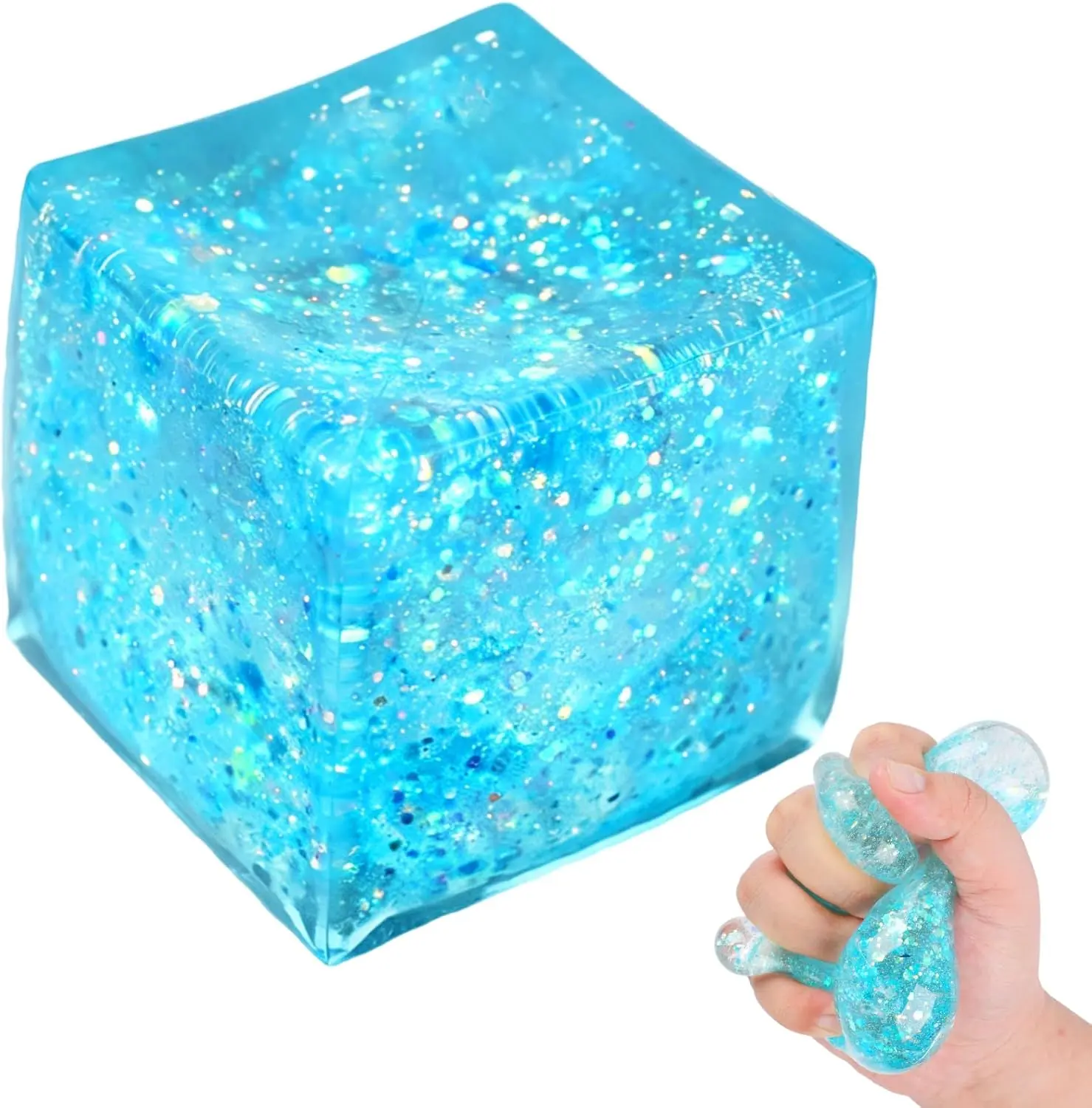 (Limited Time Deals) Stress Relief Toy - Compact Silicone Cube for Squishy Fun & Decompression, Slow-recovery decompression toy, 2.12inch