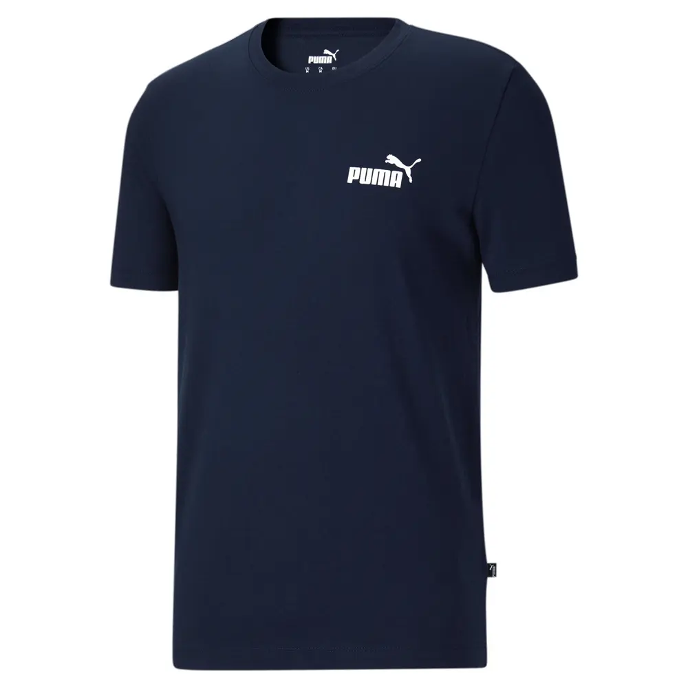 PUMA Mens Essentials No. 1 Logo Crew Neck Short Sleeve Casual Tops Casual - Blue