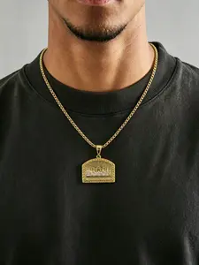Last Supper Pendant Necklace, 14k Gold Plated, Gold Plated Necklaces, Fade-Resistant Jewelry, 24-Inch Chain, Unisex Elegant Accessory, Perfect Gift Choice