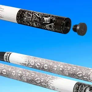 EVO REBEL POOL CUE - WHITE LEATHER WRAP
