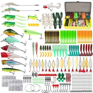 18/43/165/361/604pcs Fishing Lures Kit Soft Lure And Hard Baits Set Metal Jig Sea Fishing Accessories  Artificial Wobblers Fishing Gear Set