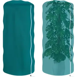 2 Packs  Covers Freeze Protection, 31.5"x .3" Rounded Top Winter  Cover Bags for Shrub Bush, Frost Cloths for Outdoor , Cold Weather Tree Frost Blankets with Zipper Drawstring