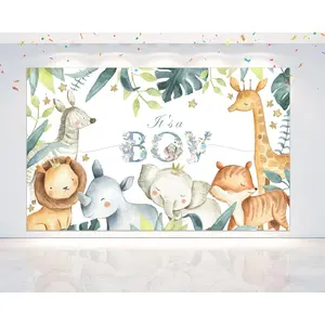It's a Boy Baby Shower Backdrop 5x3 FT