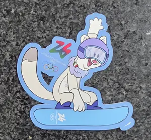 Milano Cortina 2026 Winter Olympic Mascot Tina Milo Delcal Stickers Snowboarding