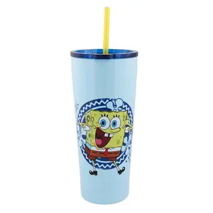 Nickelodeon Spongebob Squarepants 22-Ounce Stainless Steel Tumbler With Lid