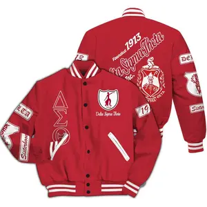 Delta Sigma Theta Varsity Jacket Founded 1913 Design, Sisterhood Streetwear Baseball Coat, Oversized Trendy Gift