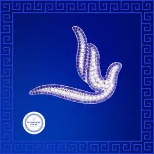 Dove- Blue and White Rhinestone Pin