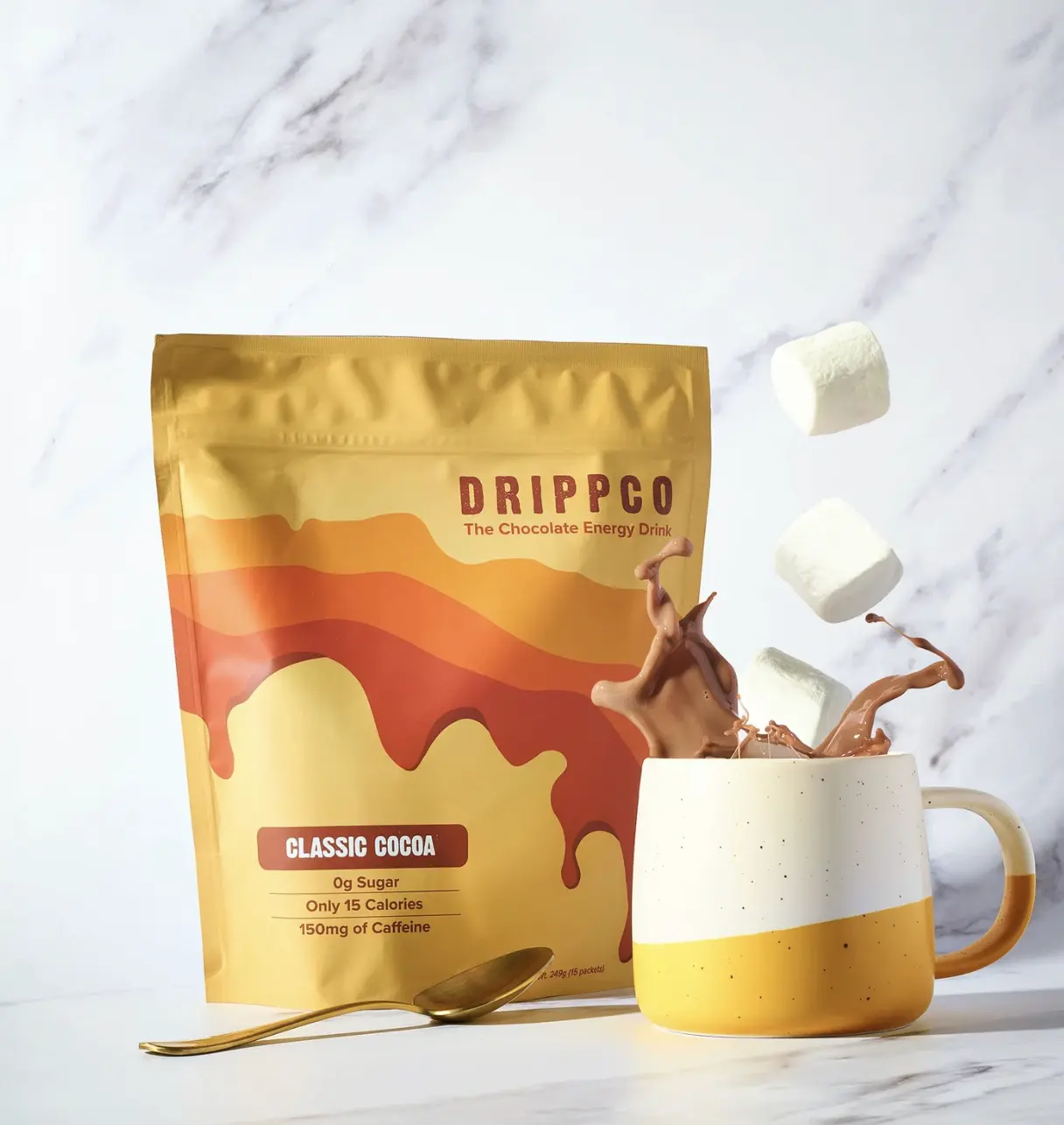 Drippco Caffeinated Hot Chocolate - Classic Cocoa 15 Count
