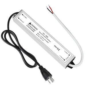 LED Driver 30 Watts  IP67 Power  Transformer, 90-265V AC to 12V DC Low  Output, Adapter with 3-Prong Plug 3.3   for Outdoor Use, Computer Project