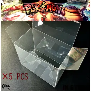 Pokemon Booster Box Plastic Protector Case  5pc - Best Clear Protective Display