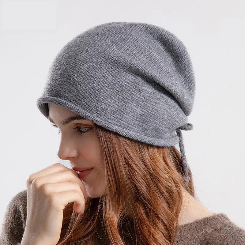 BIGWIG Women's Casual Knit Beanie for Adults - Stretch, Winter Warm Wool, Soft Lined, Ear-Protective, Windproof, Cold-Proof, Breathable, Rolled Brim, Drawstring Stacking, Skin-Friendly, Polyamide, Simple, All Seasons Daily Use