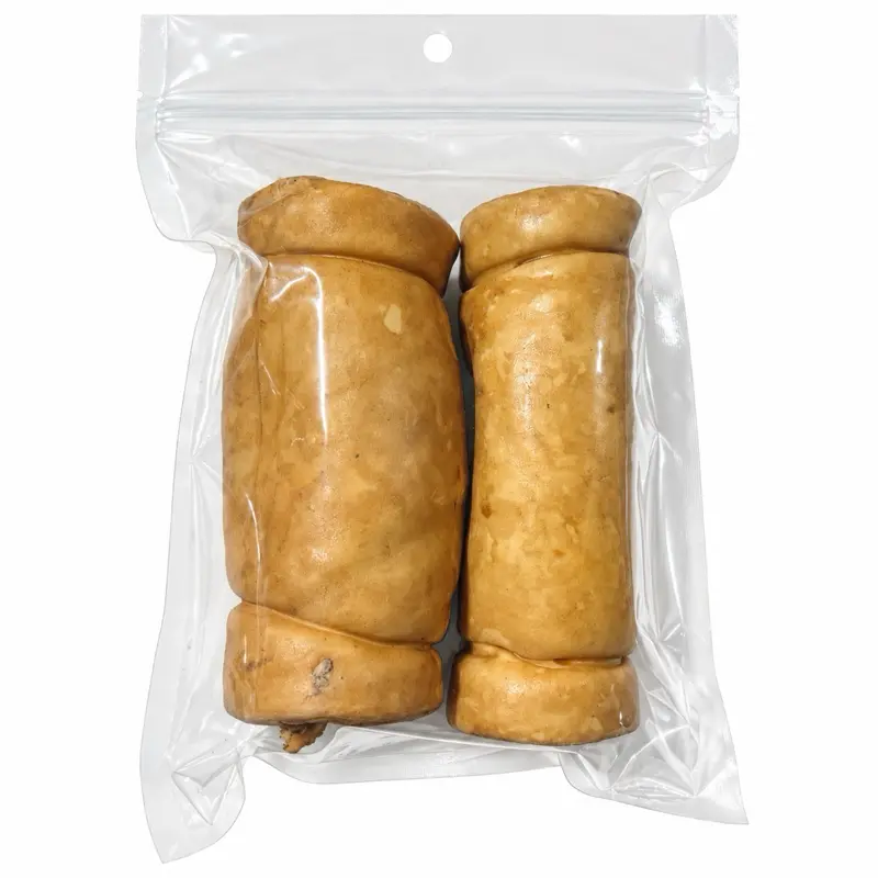 LIVE GIVEAWAY PACK - 4-6” Peanut Butter Collagen Cheek Rolls (2 Pack) 100% Natural and Extra-Thick - Long-lasting for Big Dogs and Aggressive  Chewers