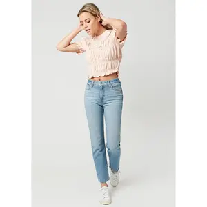 Jayden Women's High Rise Straight Jeans, Light Vintage - BL15792