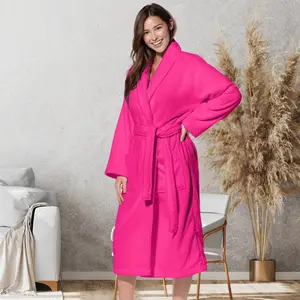 Fuchsia Luxury: Turkish Cotton Bathrobe, Cozy & Chic: Perfect for Relaxation, Comfortable Christmas Gift, Womenswear Plush Soft