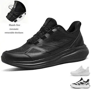 Upalee Mens Womens Fashion Sneakers Adjustable Hands Free Self Lacing Walking Shoes with Innovative Design No-Bend Convenience Lazy Friendly Casual Running Shoes Father's Day Gift