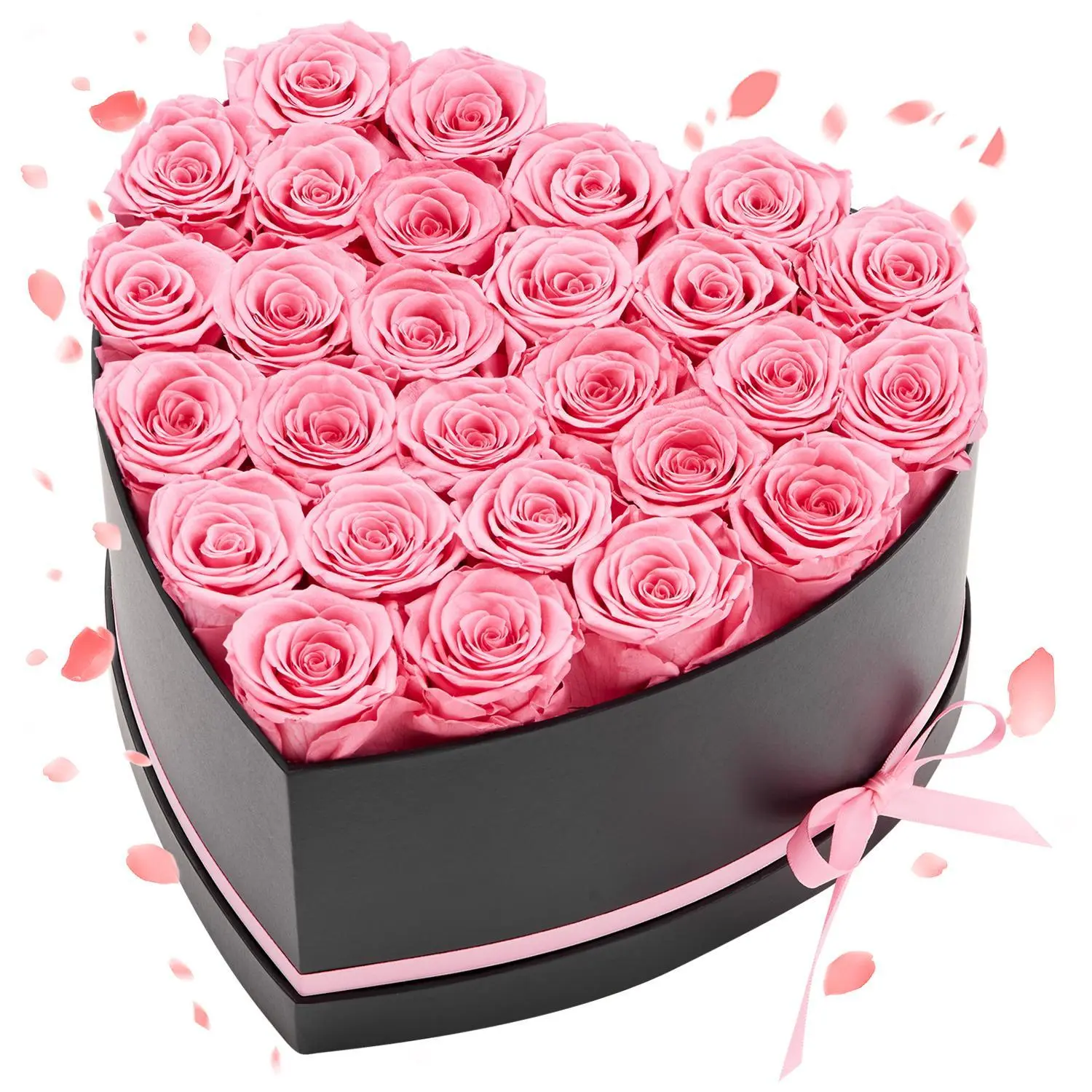 【SummerFinds】VEVOR Colorful Eternal Rose Bouquet with Heart-Shaped Box & Ribbon, 27 Pcs Forever Artificial Flowers, Decorative Rose Arrangement for Women’s Birthday, Home Decor, Bouquet Flowers