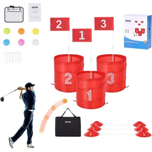 VEVOR Backyard Golf Game, 3 Hole Golf Course, Golf Game Practice Games, Golf Chipping Game for Family, Adults and Kids, Portable Outdoor Yard Golf Game for Lawn, Yard, Camping, Park, BeachVEVOR Super Brand Day