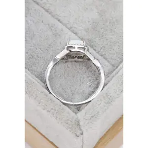 Opal Contrast Crisscross Ring