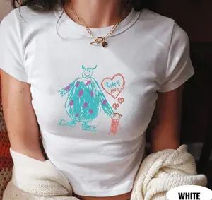 Retro Vintage  Monster Inc Baby Tee, Cute Sulley and Boo T-Shirt, Monsters University Shirts, Bow Toy Story Baby Tee