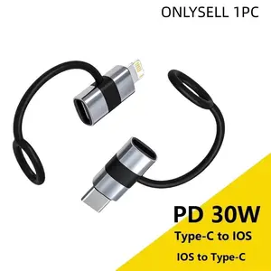 PD30W Usb Type C To ios Adapter For iOS Male to Type C Female Converter For iPhone 15 14 13 12 11 Macbook Fast Connector Charging
