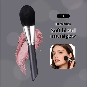 Single-stem multi-functional fiber brush hairs makeup brush Beauty Travel Brush. Suitable for blush brush, loose powder brush, contour brush, blending brush. A durable and long-lasting cosmetic tool that fits the facial contour.