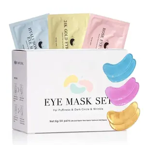 Under Eye Patches Gold Rose Hyaluronic Acid, Eye Mask for Dark Circles Puffiness, Daily Skin Care 30 Pairs