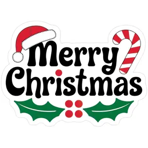 Merry Christmas Sticker – Festive Holiday Design Sticker