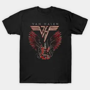 Title_ Vintage Van Halen Guitar Wings Shirt, Eddie Frankenstrat Rock Band Tee Fashion Cotton, Full Colors, Full Sizes, For Men, For Women