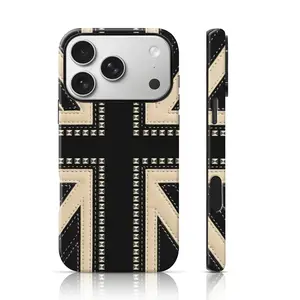 Edgy British Flag Design Phone Protector Double-Layer TPU Shockproof for iPhone 17 Pro Max/16 Pro Max /15Pro Max 15/14/13/12 & Samsung S26 /S25Ultra Fashion Phone Case