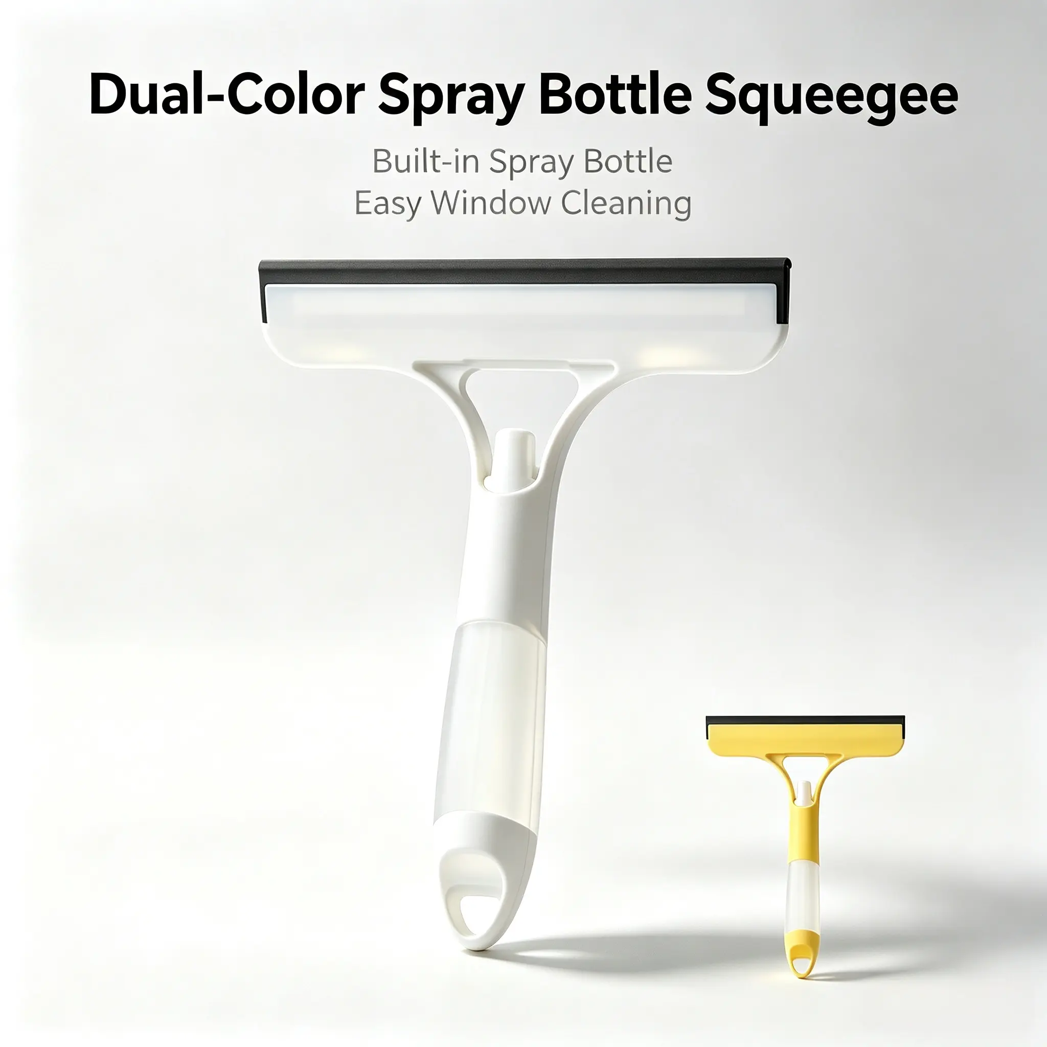3 in 1 Spray Window Squeegee Cleaner with Spray Bottle, Streak-Free Glass Cleaning Tool for Car, Home, Kitchen, Shower, Mirror and Windshield