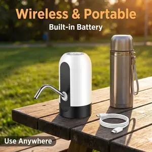 Portable Automatic Water Dispenser easy Pump for 5gal Bottle - USB Rechargeable, Wireless, Auto-Touch Operation, Suitable for Home Gym, Camping fathersdaygiftideas
