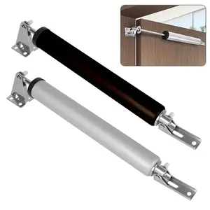 2 Pcs Heavy-Duty Door Closers - Wind-Resistant, Adjustable Speed, Polished Metal Finish, Secure Home Safety with Touch & Remote Control